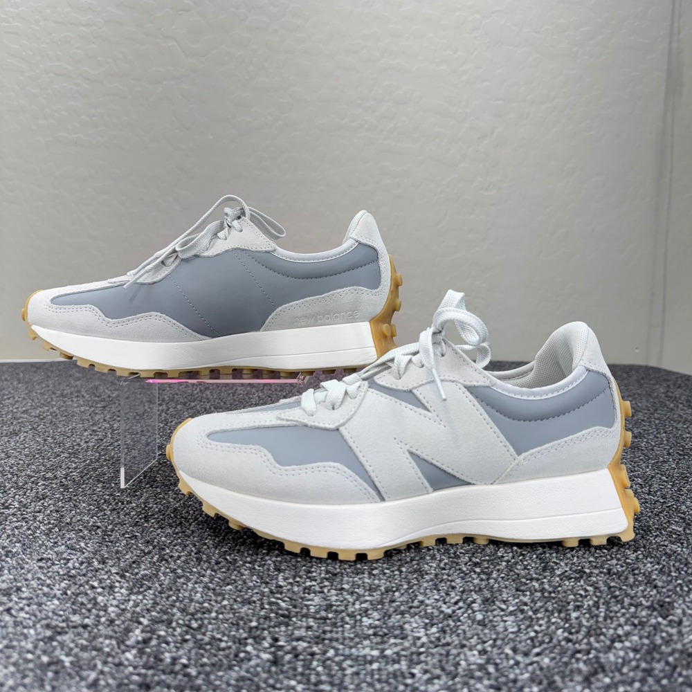 New Balance 327 Sea Salt Grey Suede Sneakers Womens 8 Grey comfort streetwear
